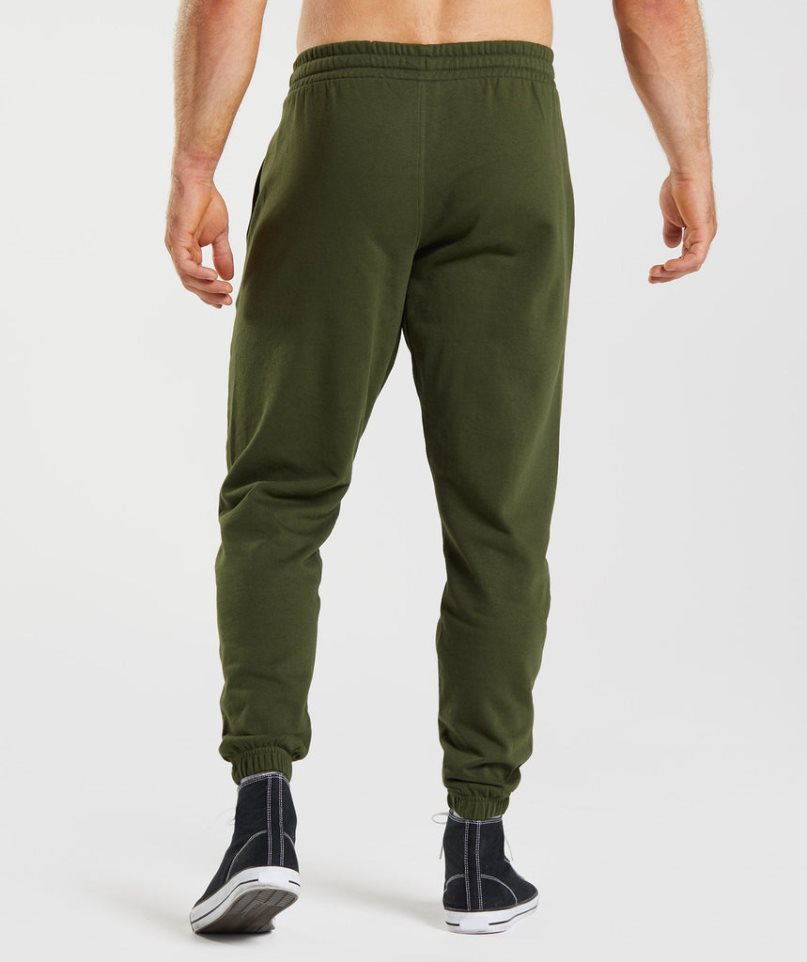 Men's Gymshark Essential Oversized Jogger Olive | NZ 9IWAKX